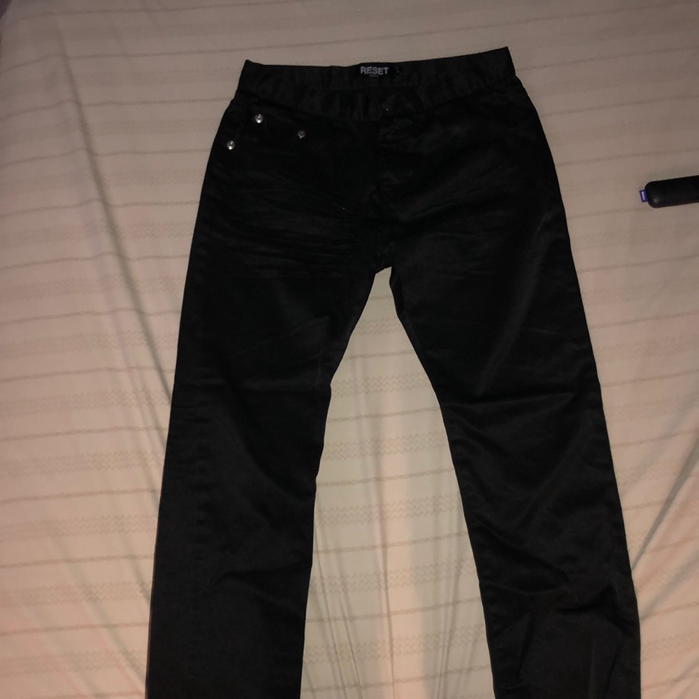 All black Reset denim jeans